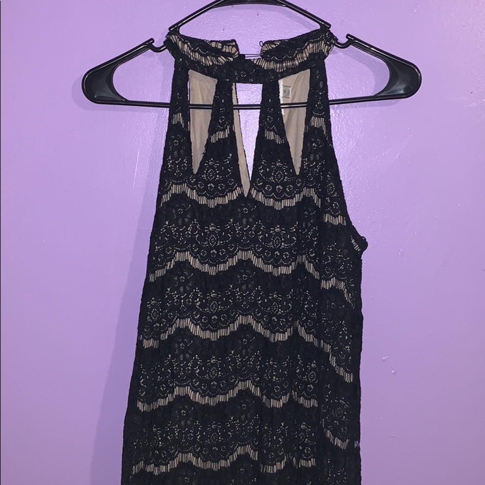 black lace dress